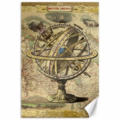 Map Compass Nautical Vintage Canvas 24  X 36  by Sapixe