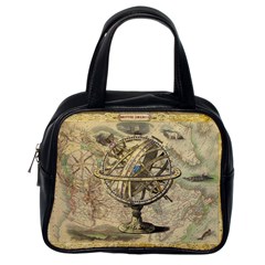 Map Compass Nautical Vintage Classic Handbag (one Side) by Sapixe