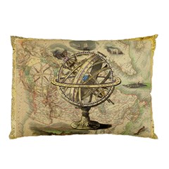 Map Compass Nautical Vintage Pillow Case by Sapixe