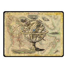 Map Compass Nautical Vintage Double Sided Fleece Blanket (small)  by Sapixe