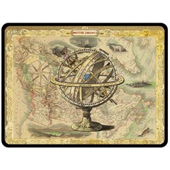 Map Compass Nautical Vintage Double Sided Fleece Blanket (large)  by Sapixe