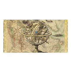 Map Compass Nautical Vintage Satin Shawl 45  X 80  by Sapixe