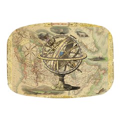 Map Compass Nautical Vintage Mini Square Pill Box by Sapixe