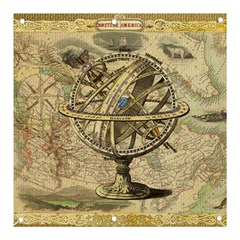 Map Compass Nautical Vintage Banner And Sign 3  X 3  by Sapixe