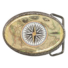 Map Vintage Nautical Collage Belt Buckles by Sapixe