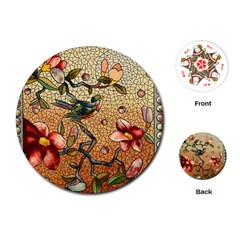 Flower Cubism Mosaic Vintage Playing Cards Single Design (round)