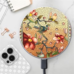 Flower Cubism Mosaic Vintage Wireless Charger by Sapixe