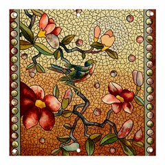 Flower Cubism Mosaic Vintage Banner And Sign 3  X 3 