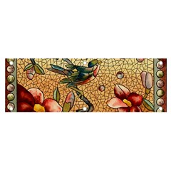 Flower Cubism Mosaic Vintage Banner And Sign 6  X 2  by Sapixe