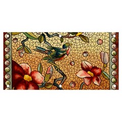 Flower Cubism Mosaic Vintage Banner And Sign 6  X 3 