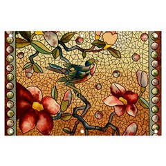 Flower Cubism Mosaic Vintage Banner And Sign 6  X 4  by Sapixe