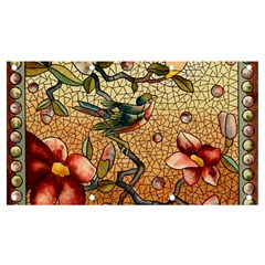 Flower Cubism Mosaic Vintage Banner And Sign 7  X 4  by Sapixe