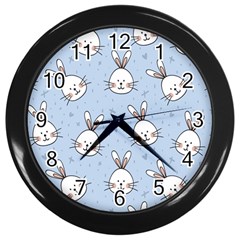 Rabbits Wall Clock (black) by nateshop