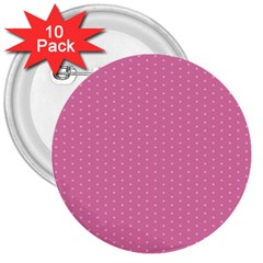 Seamless-pink 3  Buttons (10 Pack) 