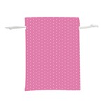 Seamless-pink Lightweight Drawstring Pouch (L) Front