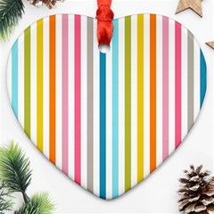 Stripes Ornament (heart) by nateshop