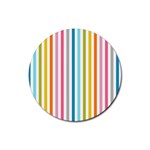 Stripes Rubber Round Coaster (4 pack) Front