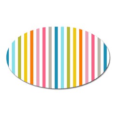 Stripes Oval Magnet by nateshop