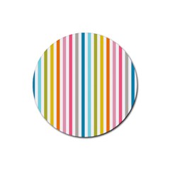 Stripes Rubber Round Coaster (4 Pack) by nateshop