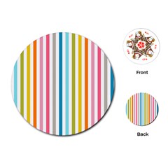 Stripes Playing Cards Single Design (round) by nateshop