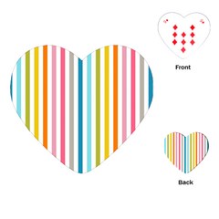 Stripes Playing Cards Single Design (heart) by nateshop