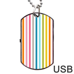 Stripes Dog Tag Usb Flash (one Side) by nateshop