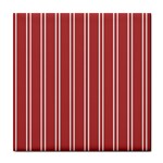 Stripes-red Tile Coaster Front