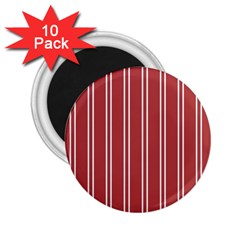 Stripes-red 2 25  Magnets (10 Pack)  by nateshop