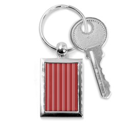 Stripes-red Key Chain (rectangle) by nateshop