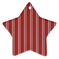 Stripes-red Star Ornament (two Sides) by nateshop