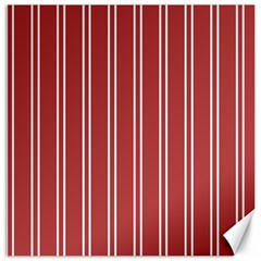 Stripes-red Canvas 12  X 12  by nateshop