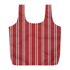 Stripes-red Full Print Recycle Bag (l) by nateshop