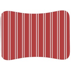 Stripes-red Velour Seat Head Rest Cushion by nateshop