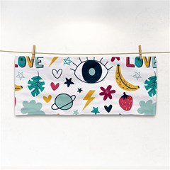 Wallpaper-love-eye Hand Towel by nateshop