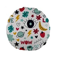 Wallpaper-love-eye Standard 15  Premium Round Cushions by nateshop