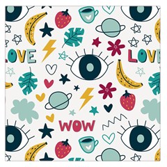 Wallpaper-love-eye Square Satin Scarf (36  X 36 ) by nateshop