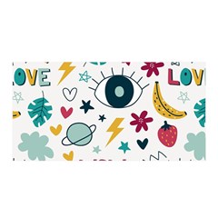 Wallpaper-love-eye Satin Wrap 35  X 70  by nateshop