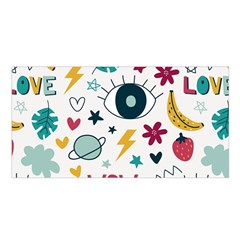 Wallpaper-love-eye Satin Shawl 45  X 80  by nateshop