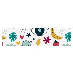 Wallpaper-love-eye Oblong Satin Scarf (16  X 60 ) by nateshop