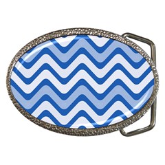 Waves-blue White Belt Buckles by nateshop