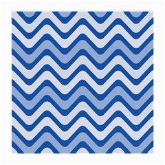 Waves-blue White Medium Glasses Cloth (2 Sides)