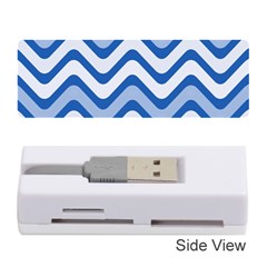 Waves-blue White Memory Card Reader (stick) by nateshop