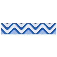 Waves-blue White Small Flano Scarf by nateshop