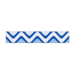 Waves-blue White Flano Scarf (mini) by nateshop