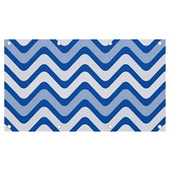 Waves-blue White Banner And Sign 7  X 4  by nateshop