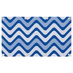 Waves-blue White Banner and Sign 7  x 4  Front