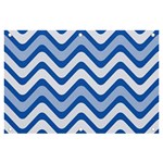 Waves-blue White Banner and Sign 6  x 4  Front