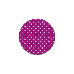 Polka-dots-purple White Golf Ball Marker (10 Pack) by nateshop