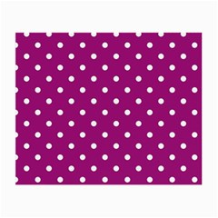 Polka-dots-purple White Small Glasses Cloth by nateshop