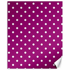 Polka-dots-purple White Canvas 16  X 20  by nateshop